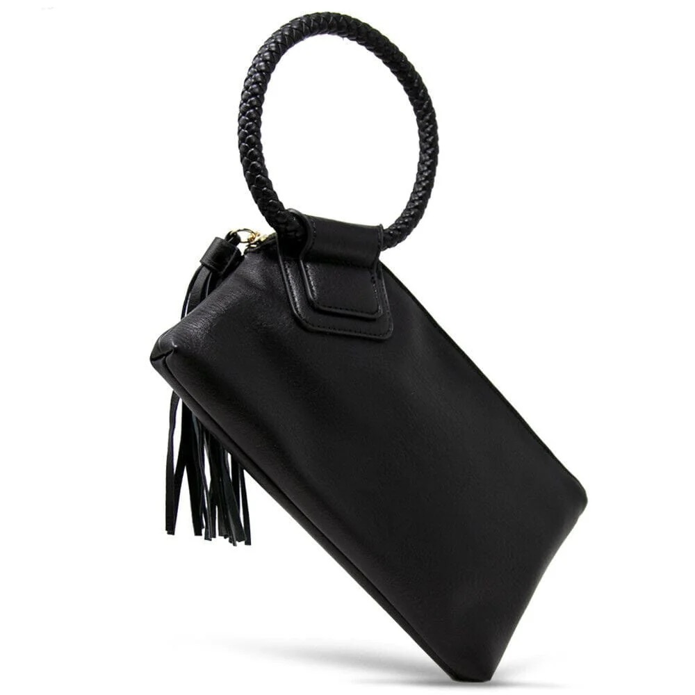 NWT Elegant Black Women's Vegan Leather Wristlet Clutch